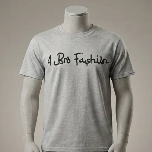 4 Bro Fashion Signature Grey Graphic T-Shirt Men Fashion ROUND NECK T-SHIRTS Pakistan Fashion