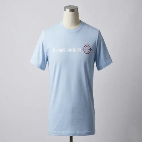 4 Bros' Fashion Men's Premium Crewneck T-Shirt – Powder Blue Graphic Tee Men Fashion ROUND NECK T-SHIRTS Pakistan Fashion